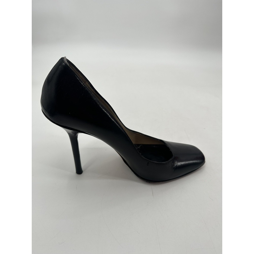 Gucci Italy Black Leather Pumps Heels Work Business SZ 7.5 C 37.5 105771‎ - Picture 5 of 15
